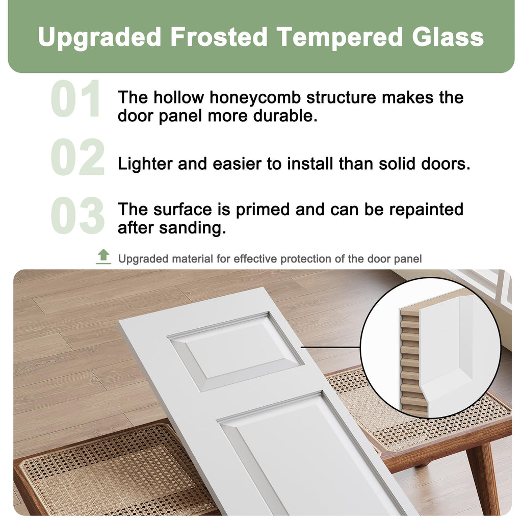 Bifold Door for 48" x80 Opening, 6-Panel Shaker Style Folding Door, Primed