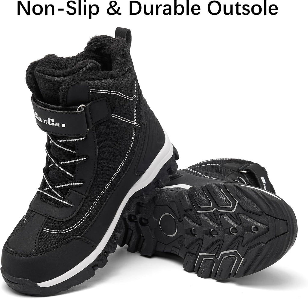 Boy's Snow Boots Winter Waterproof Slip Resistant Cold Weather Kids Shoes Boots (Toddler/Little Kids/Big Kids)