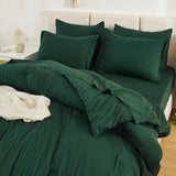 Litanika Queen Comforter Set Dark Emerald Green