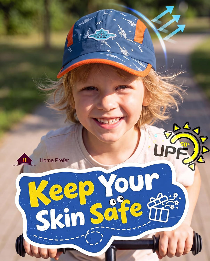 Kids Lightweight Quick Drying Sun Hat Airy Mesh UV Protection Caps Boys Girls UPF50 Baseball Caps Run Beach Water
