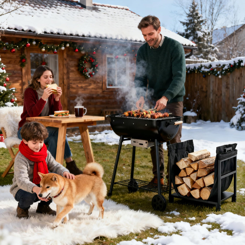 18 Inch Firewood Rack Outdoor, Small Fire Wood Holder Indoors