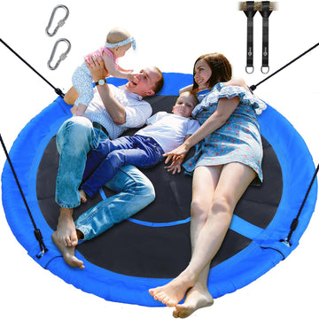 60" Saucer Tree Swing, Large Family Swing for Kids & Adults