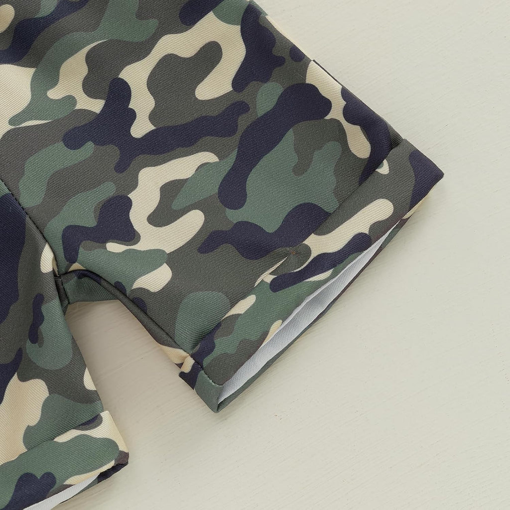 Toddler Baby Boy Summer Clothes Tops Camouflage Shorts 2Pcs Outfits