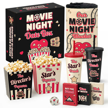Movie Night Date Night Box for Couples, Gifts for Movie Lovers