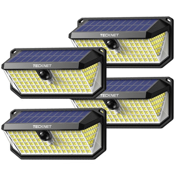LED Solar Lights Outdoor IP66 Waterproof, Solar Motion Lights Outdoor with 300° Angle & 3 Lighting Modes, Solar
