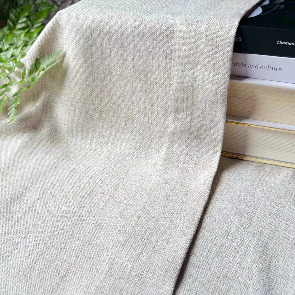 Farmhouse Faux Linen Valance for Windows, 54x15 inch, Natural