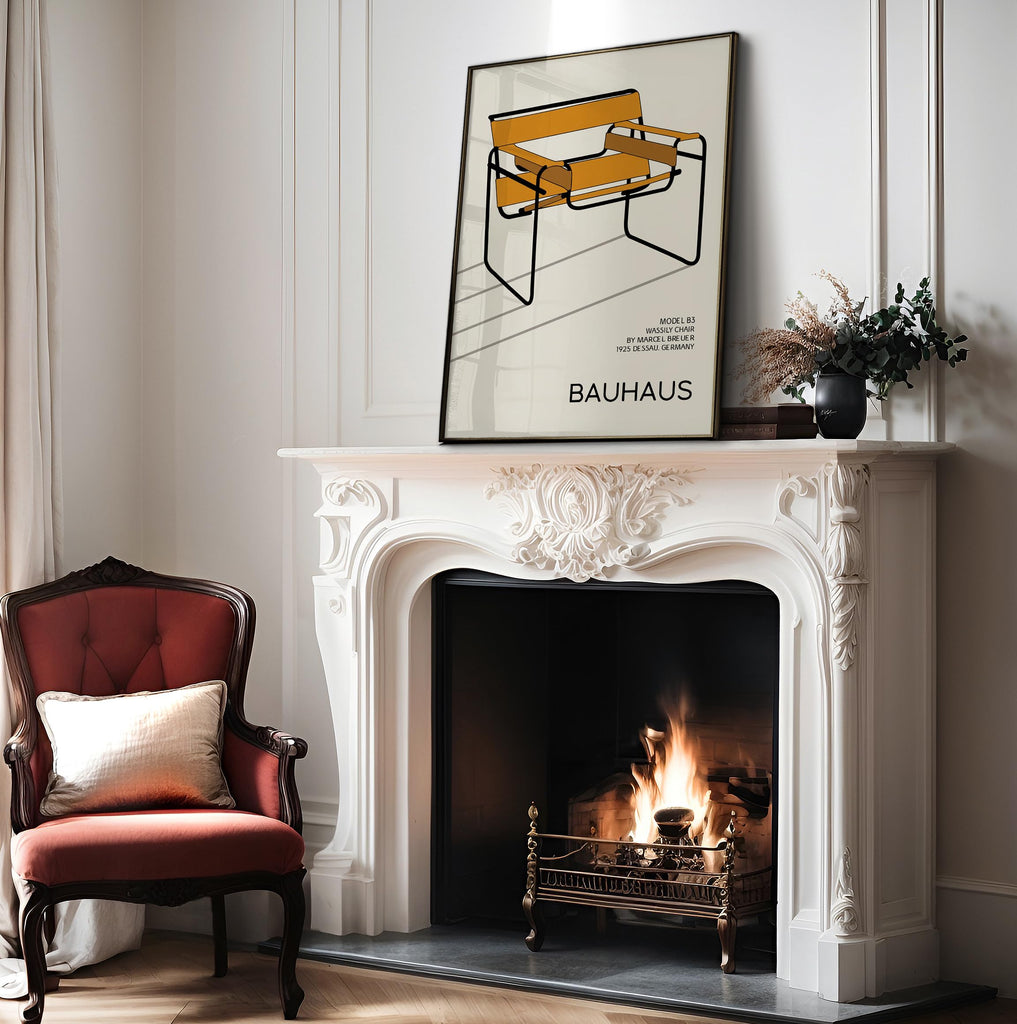 Art Wassily Chair Print - Bauhaus Poster - Minimal Art - Modern Gift for Men & Women - Great Wall Decor - 16x20
