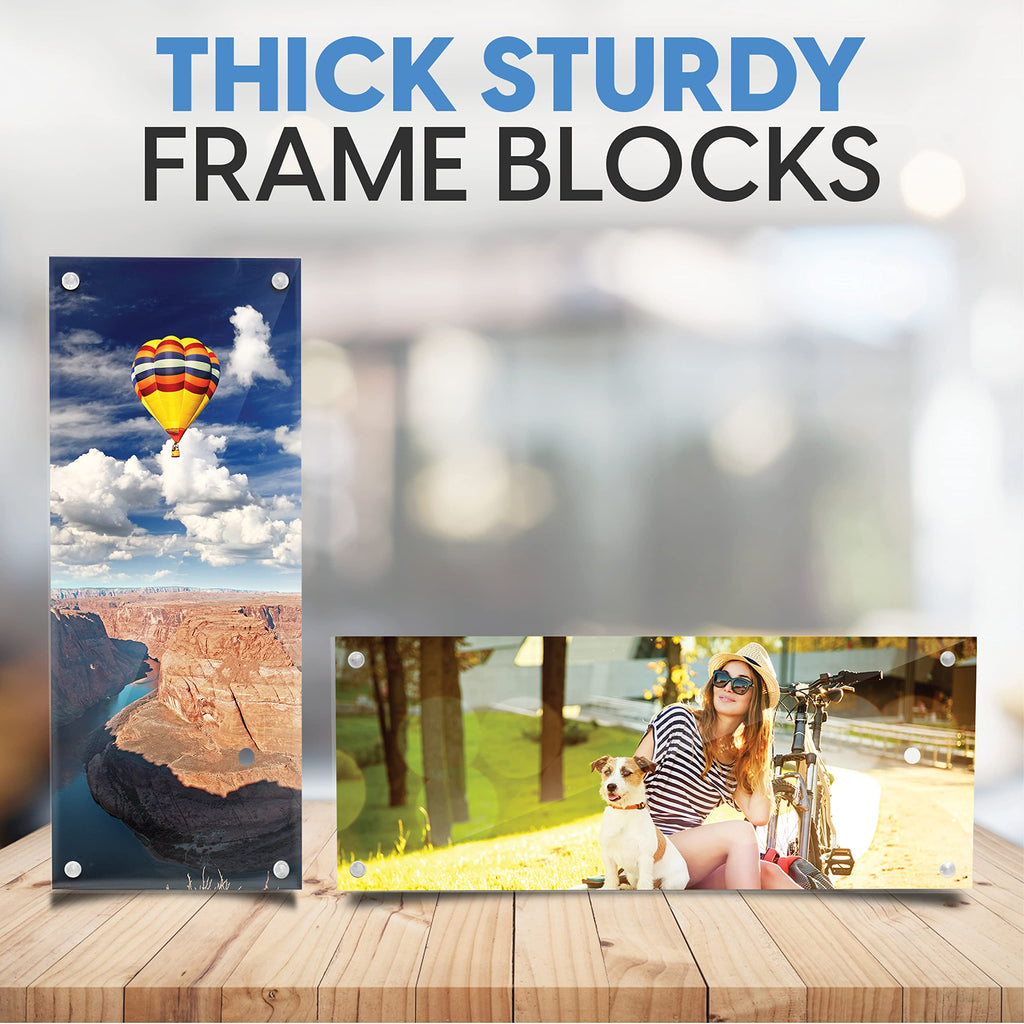 DuraClear 4x10 Acrylic Frame - Frameless Panoramic Photo & License Display - Sleek, Modern Design for Elegant Decor
