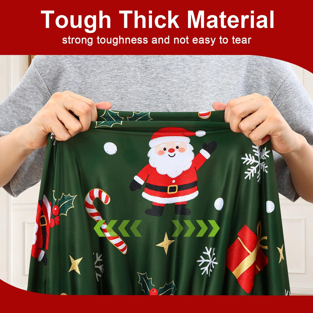 Christmas Round Spandex Tablecloth, Fitted Cover for 57"-68" Tables
