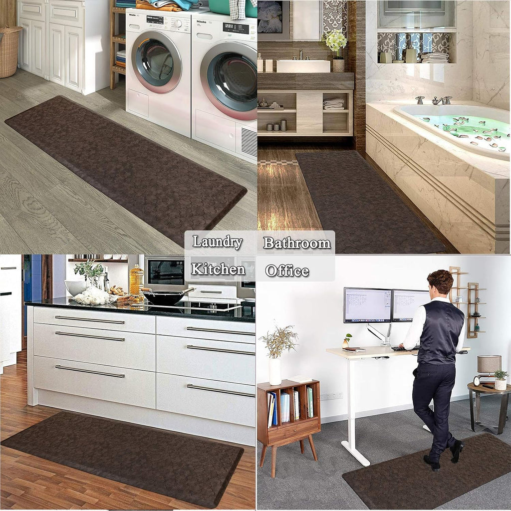 Anti Fatigue Kitchen Mats for Floor 20"x60", Cushioned Standing Mat | Non Slip Waterproof Kitchen Runner Rug, Heavy