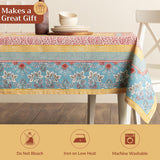 Table Cloth Square Table 100% Cotton 60 x 60 Inches Tablecloth Reusable Decorative for Dining Kitche