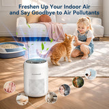 Air Purifiers for Home Bedroom Up to 680 Ft², with H13 HEPA Air Purifier, 360° Intake for Pet Hair, 