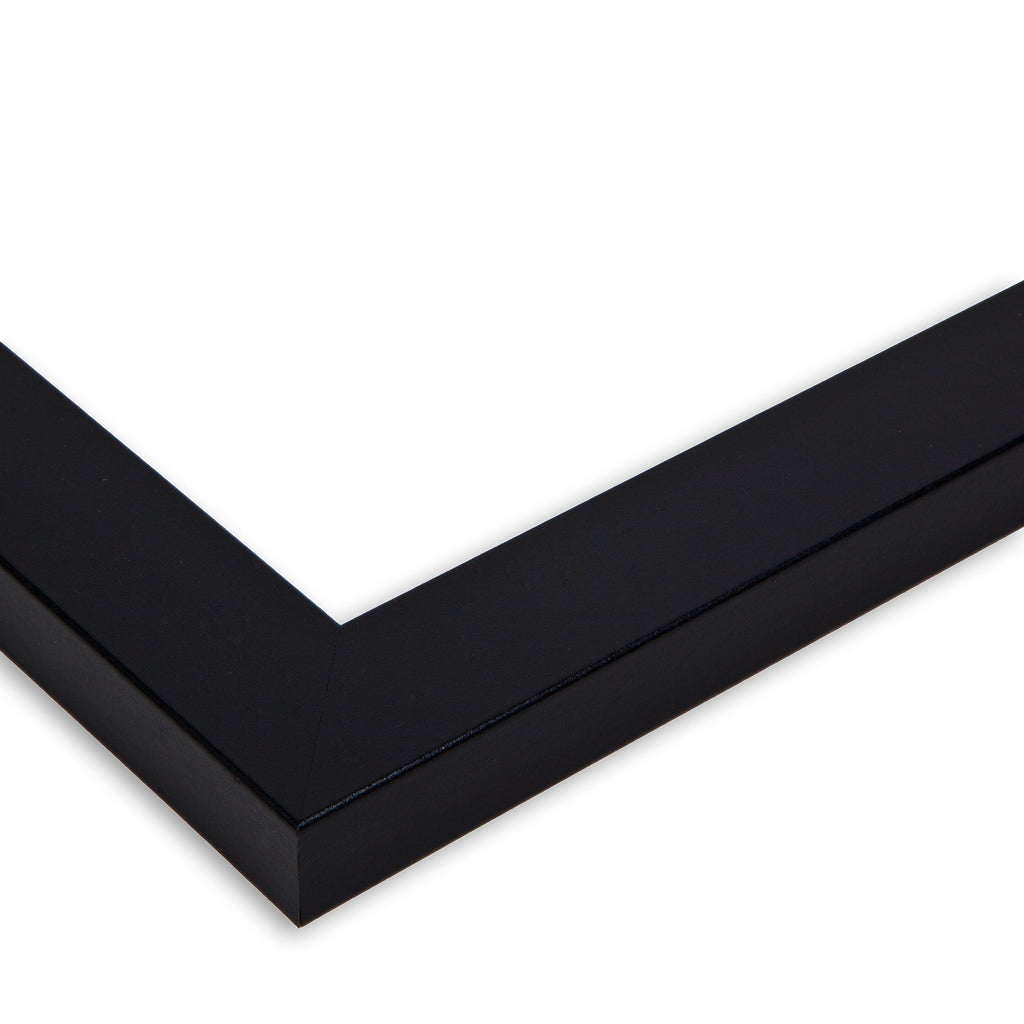 Collage Photo Frame Double Mat with 6-5x7 Openings with Satin Black Frame and Black mat.