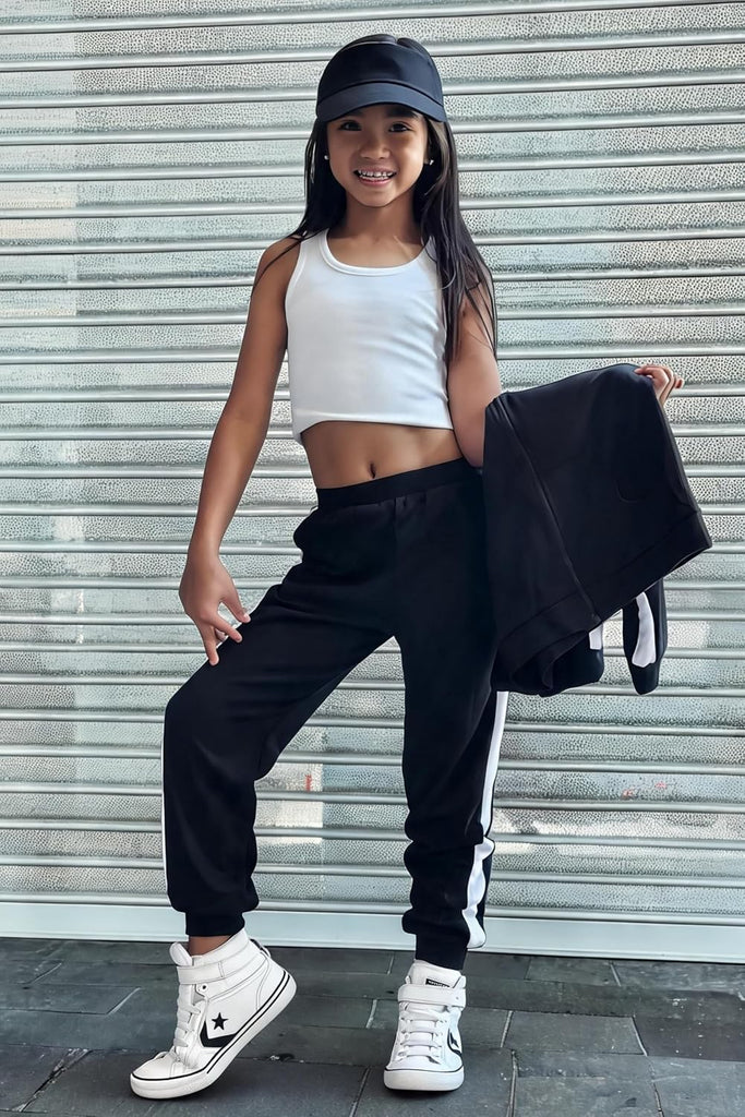 Girls 2 Piece Outfits Zip Up Hoodie Tracksuit Sweatsuits Sets