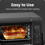 Air Fryer Toaster Oven Combo, Countertop Oven for Quick & Healthy Meals, Bake, Broil, Air Fry, Toast, and Bagel