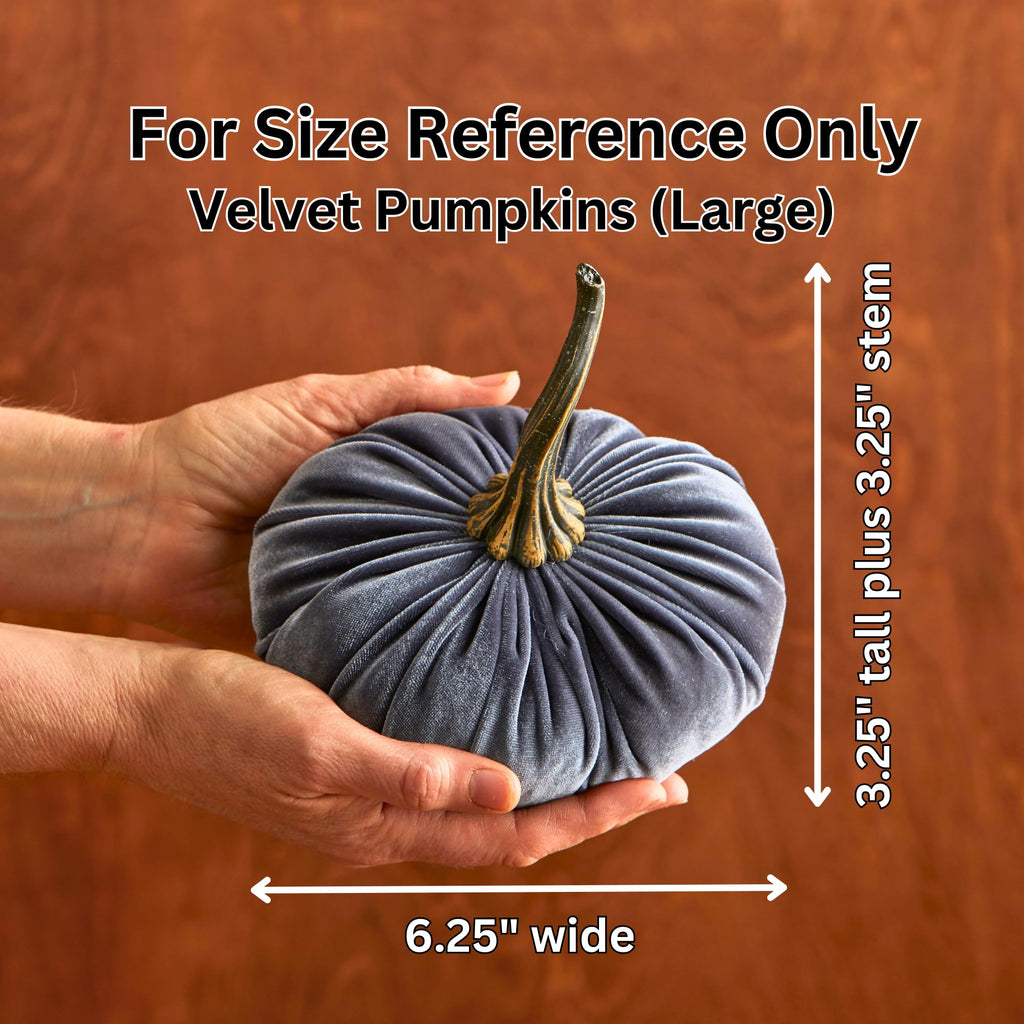 Red 6.25 inch Velvet Pumpkin (Red)