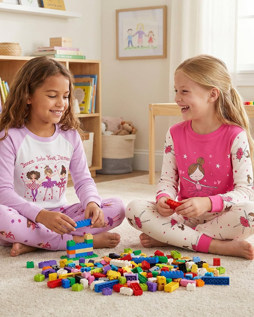 Girls 4 Pieces Cotton Pajamas Months