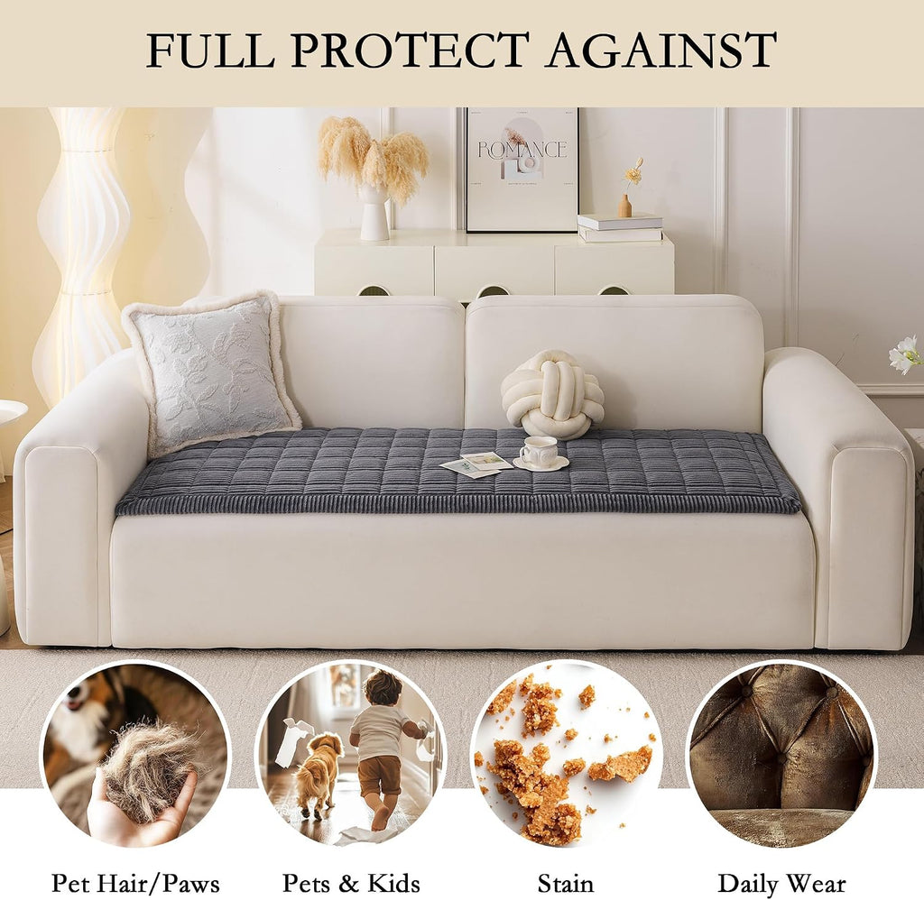 Couch Covers for Dogs, Non-Slip Couch Covers for Sofa, Dark Grey