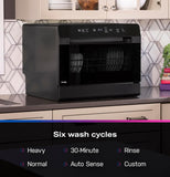 Countertop Dishwasher, 6 place settings, 6 wash cycles, WiFi Connected, with Built-In Capabilities