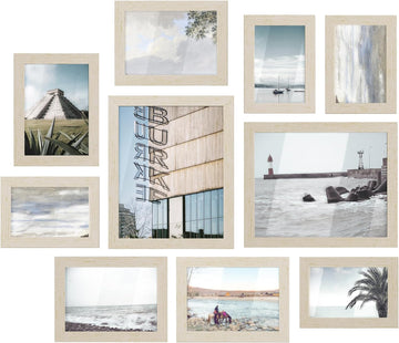 Collage Picture Frames, Set of 10, Glass | Photo Frame, Wall Gallery Decor, Table Display, Two 11.3x9.4, Four