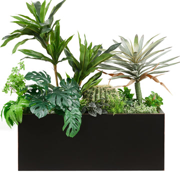 38Lx15Wx15H Fully Welded Heavy-duty Metallic Planter Box for Outdoor Plants