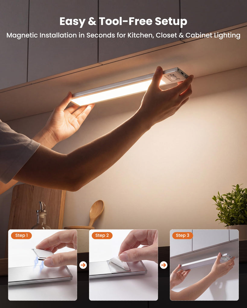 10inch Under Cabinet Lighting: Motion Sensor Led Lights 4 Pack