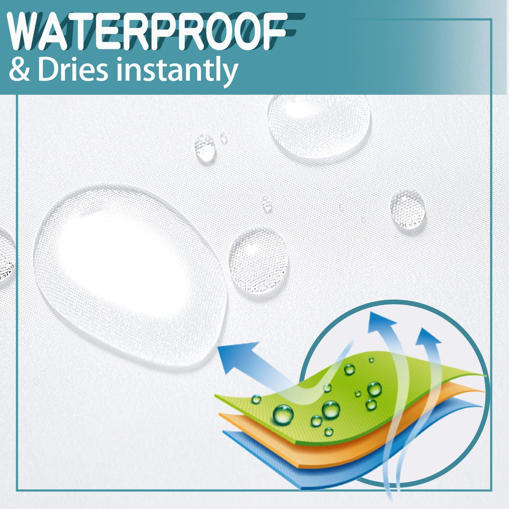 2 Pack Hotel Fabric Snap in Shower Curtain Liner Replacement Removable Water Repellent Liner Shower Curtain Liner 70W