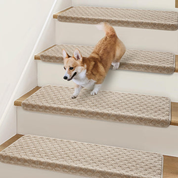 Bullnose Carpet Stair Treads for Wooden Steps Indoor 9" x 28"