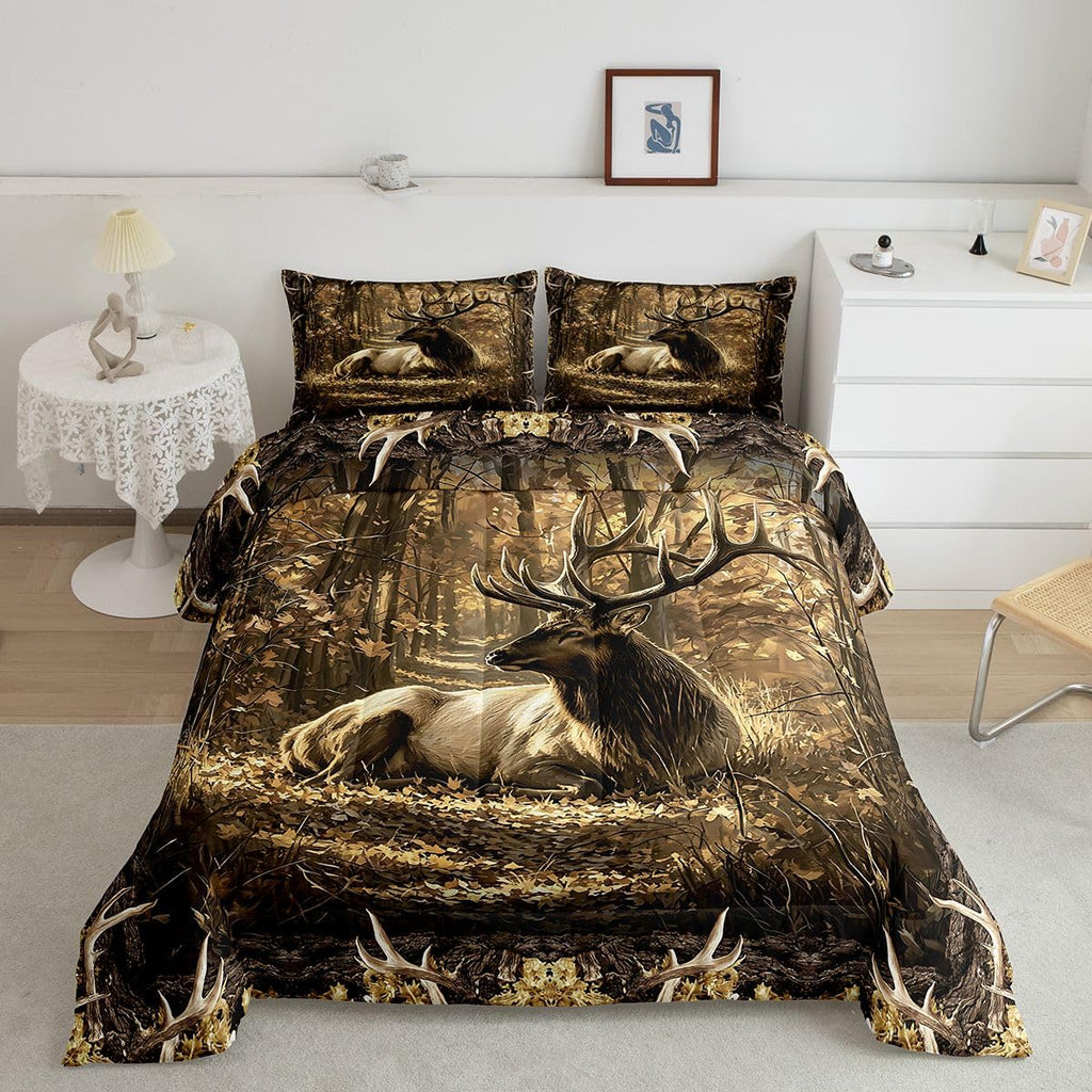 Rustic Deer Comforter Set Bedding Set