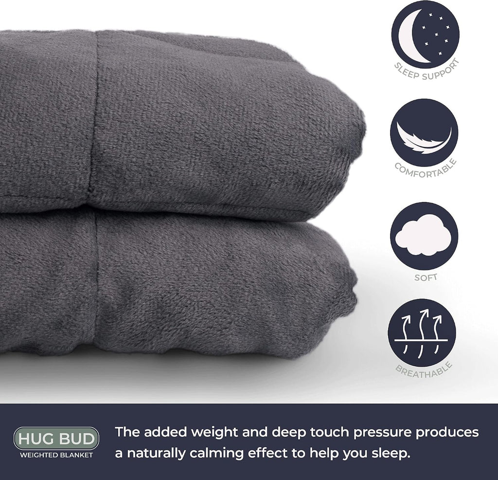 Weighted Blanket - 60" X 80" - 12-lbs - No Cover Required - Fits Queen/King Size Bed - for 90-120-lb Adult - Silky