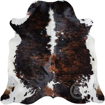 Genuine Cowhide Rug - Rustic Cowskin Carpet, Dining, & Office - Thick Animal Skin for Floor, Wall, Table Décor
