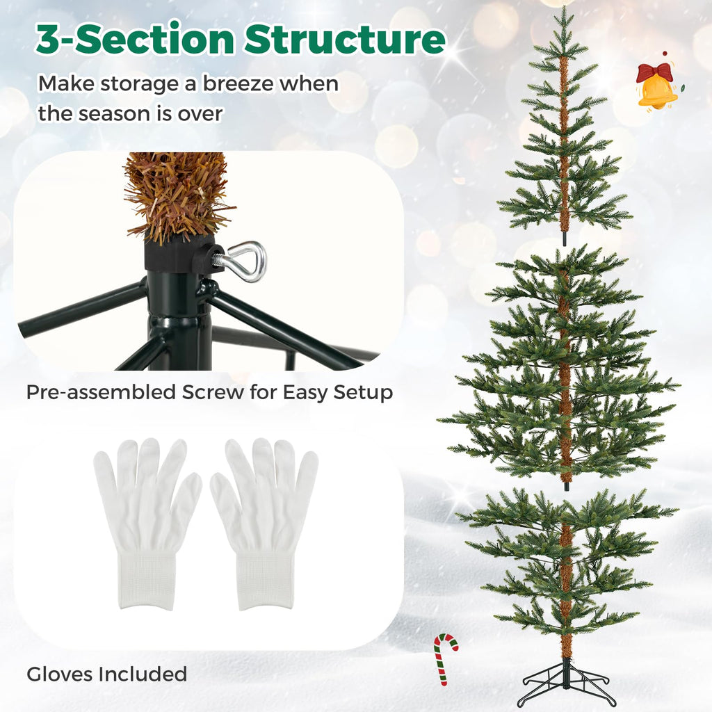 6 FT Prelit Artificial Christmas Tree w/ Warm White LED Lights