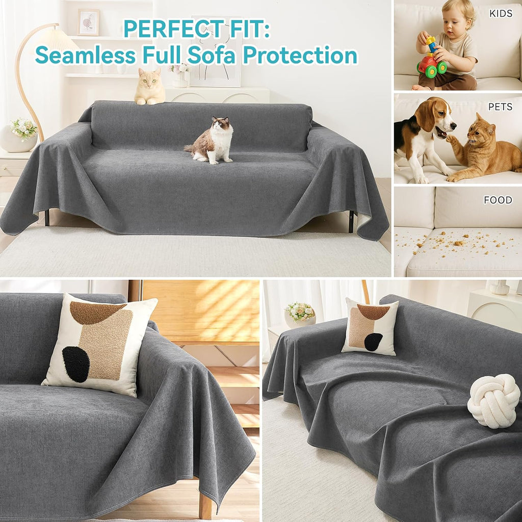 Couch Protector from Cat Claws, Waterproof Couch Cover Anti Slip