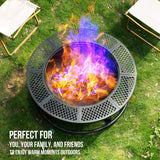 36-Inch Fire Pit for Outside with Grill Grate Cooking