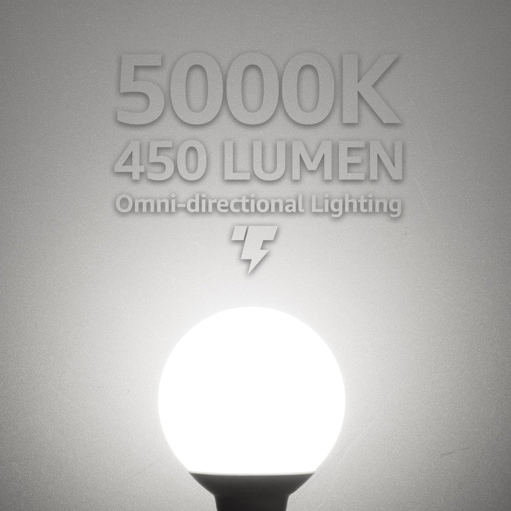G25 LED Light Bulbs, 5W 450LM, Dimmable, 5000K