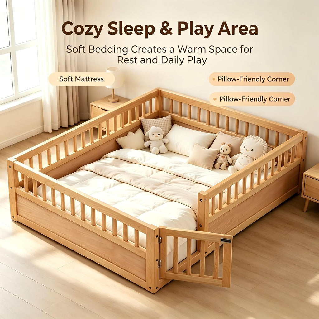 Montessori Floor Bed Frame, Natural
