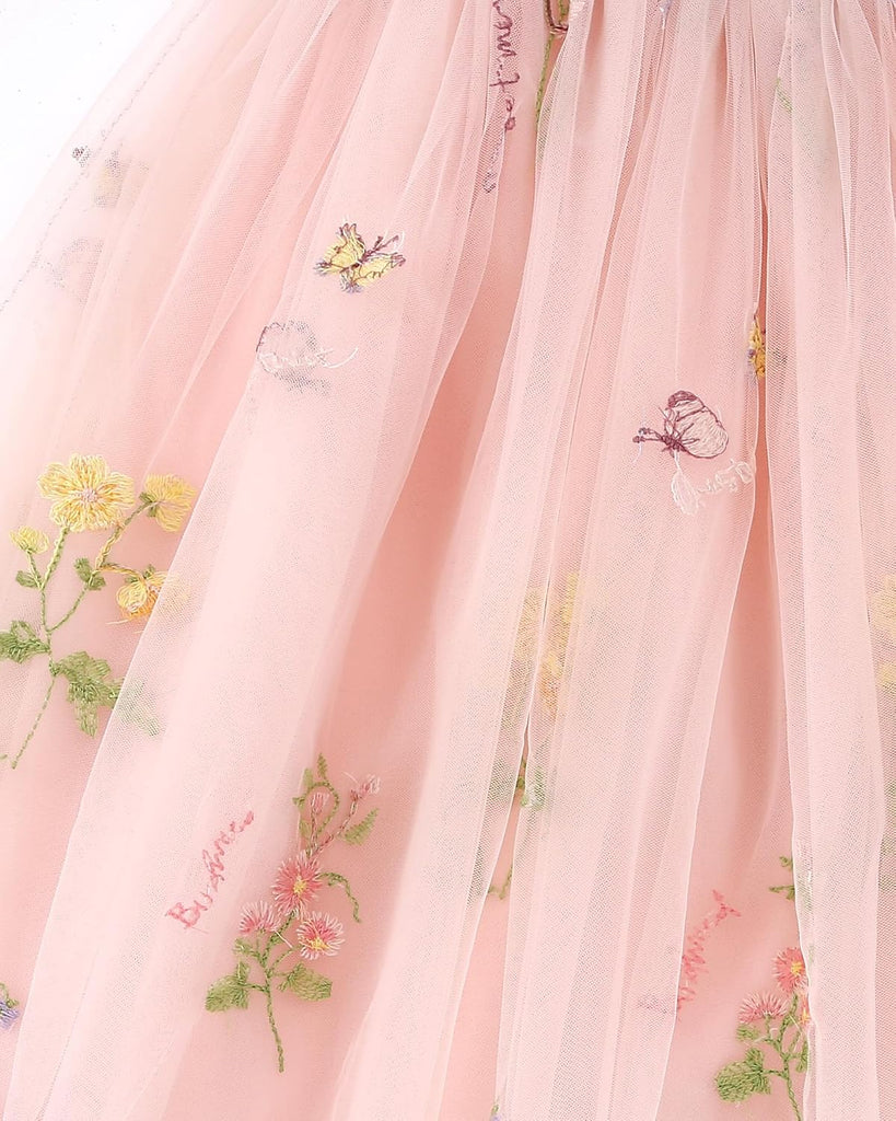 Girl Dress Flower Girls Tulle Smocked Fairy Dresses 1
