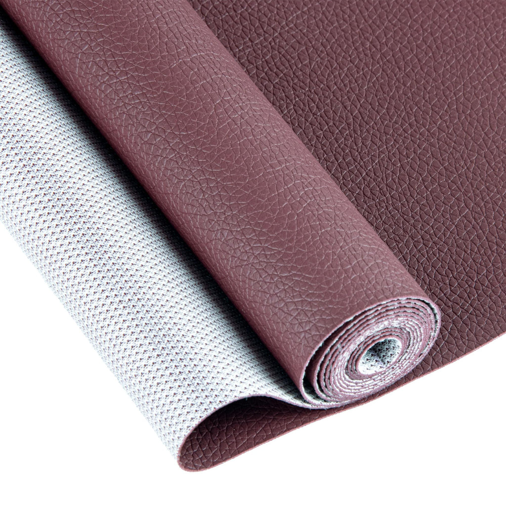 Faux Leather Sheets for Crafts, Lychee Grain Texture Synthetic Fabric Upholstery DIY Projects for Boat Automotive