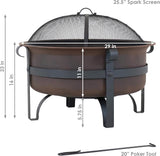 29 Inch Fire Pit - Wood Burning