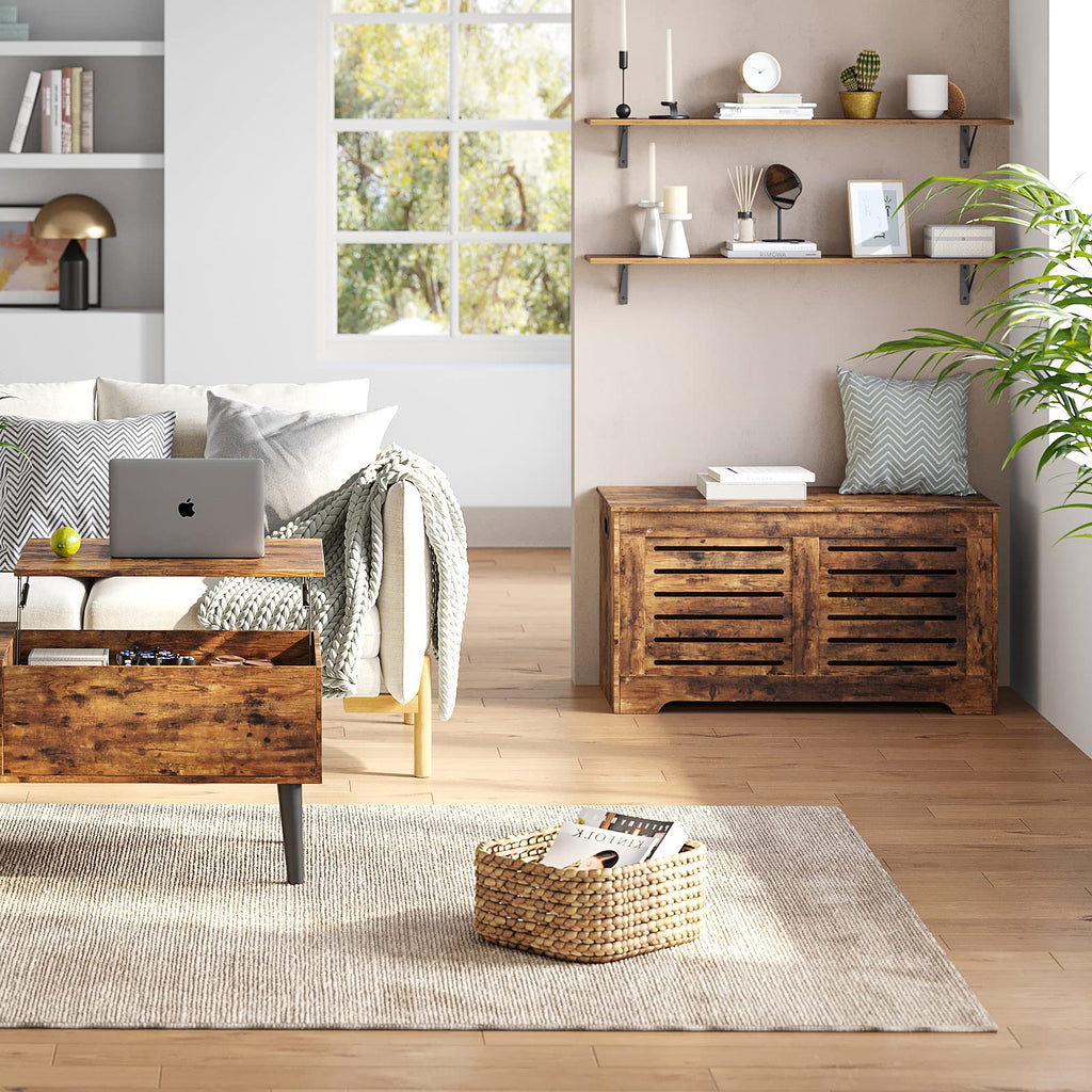 Long Wall Shelves, 47.3Inch Wooden Floating Shelves with Brackets