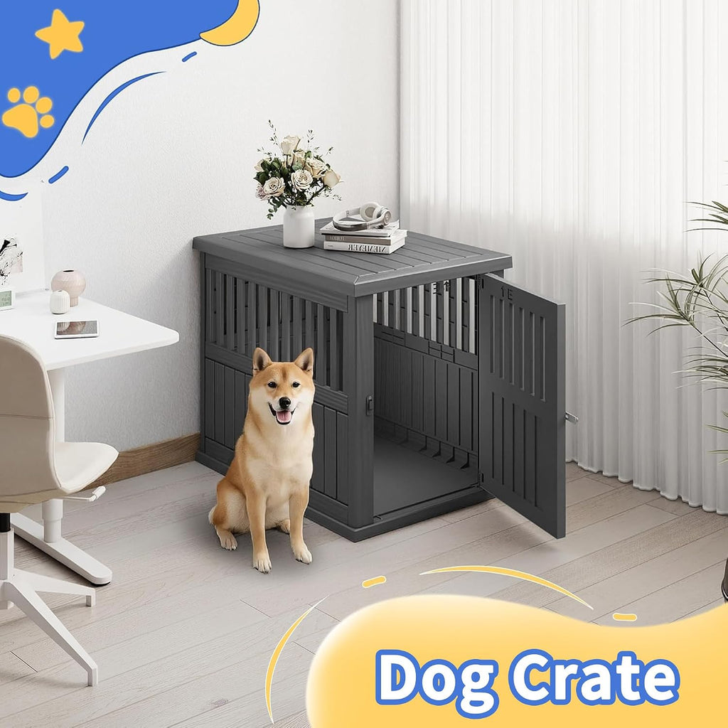 Dog Crate Furniture Lockable Dog Kennel Indoor Dog Crate Heavy Duty Decorative Pet Cage End Table for Small Medium