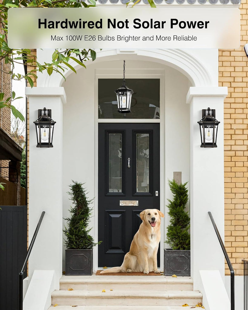 Outdoor Pendant Light Fixtures for Porch, Exterior Ceiling Hanging Lanterns