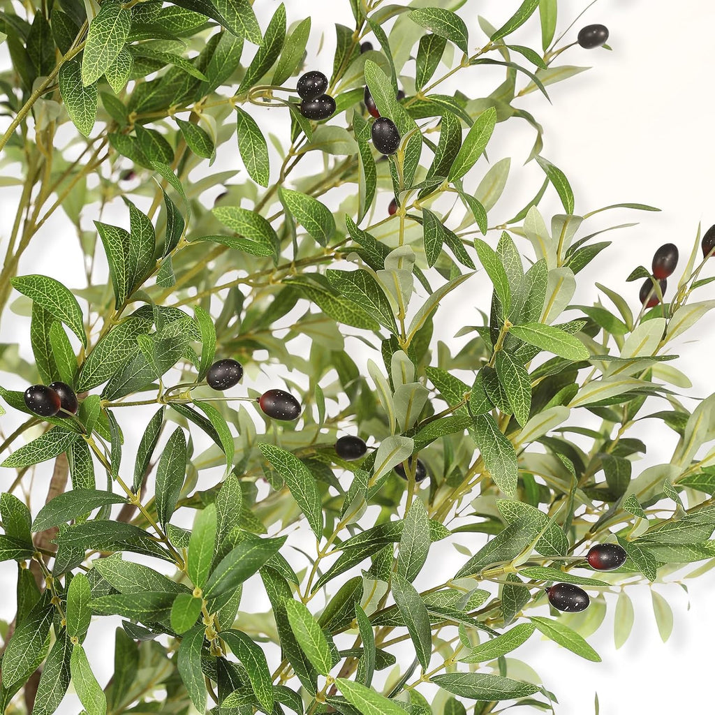 Faux Olive Tree 7ft with Large Branches and Realistic Fruits