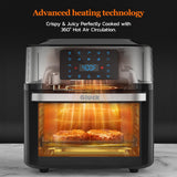 Air Fryer Oven Large 20 QT, 10-in-1 Toaster Oven Air Fryer Combo with Window for Family, Airfryer Oven with Rotisserie