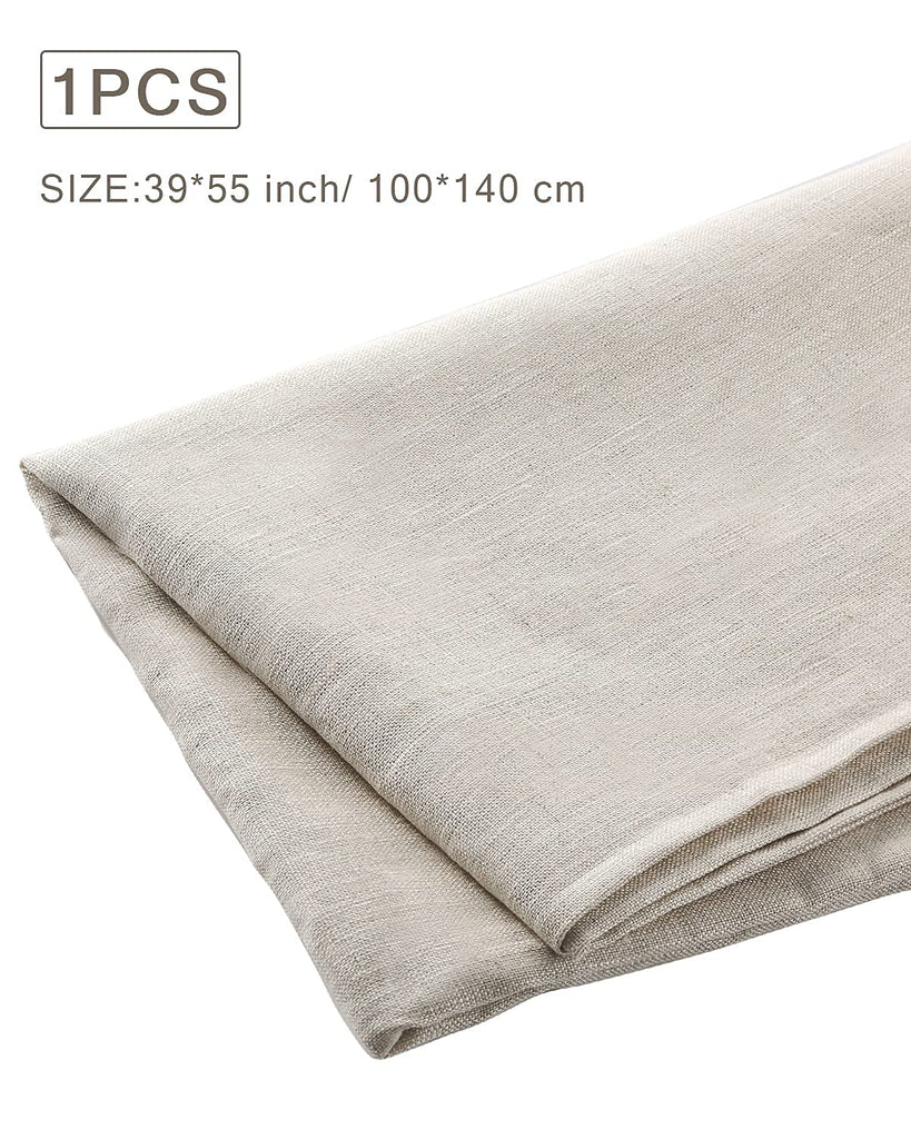 Natural Pure Linen Fabric 39x55 Inch, Solid Colour for Dressmaking