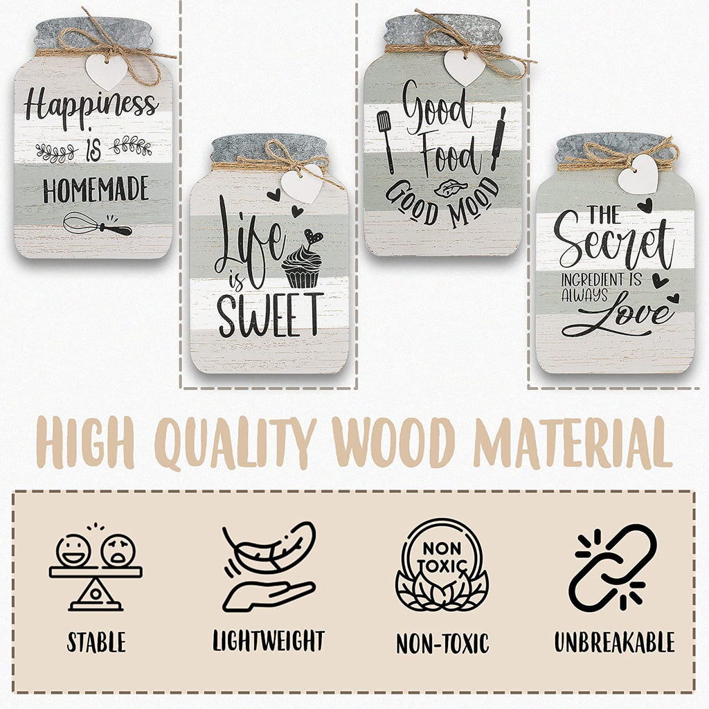 Old Shack Collection - Kitchen Wall Decor Set of 4 - Durable Kitchen Wall Art - Refined Kitchen Decor to Elevate Your