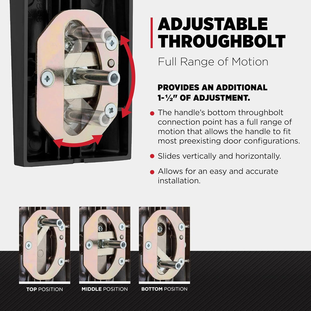 Prescott Front Door Handle No Lock, Entry Handleset Exterior with Interior Reversible Handed Lever, Non-Locking - Door Handleset