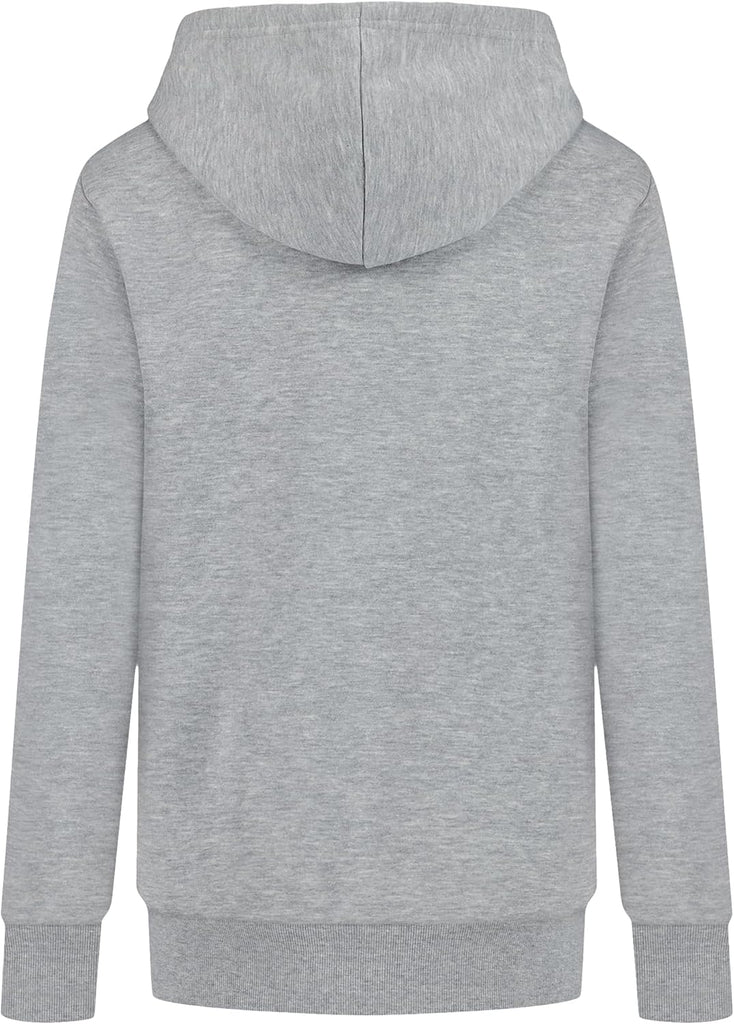 Boys' Long Sleeve Fleece Full Zip Hoodie, Comfortable, Relaxed Fit With Front Pockets