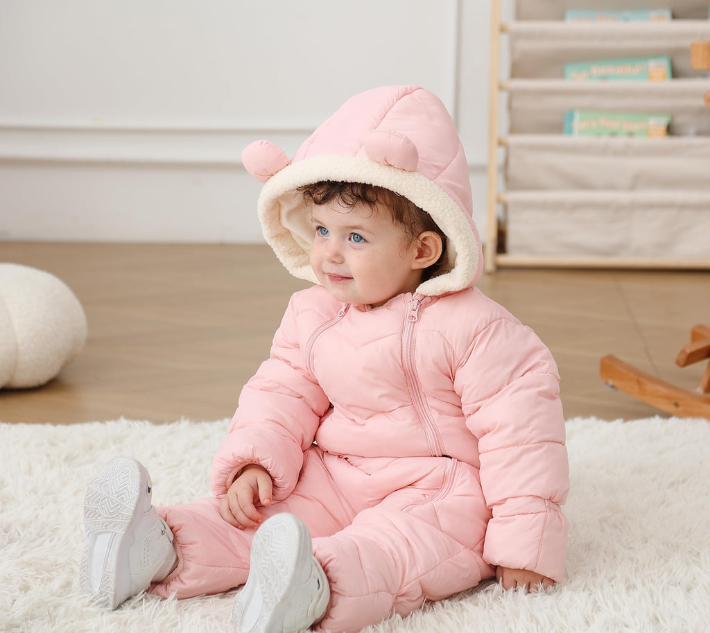 Baby Girls Snowsuit Casual Foldover Hand and Foot