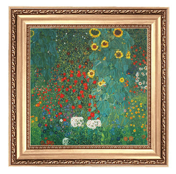The Water Lilies (23x23(F808), Farm Garden by Gustav Klimt Oil Painting Reproduction Giclee Wall Art Canvas Prints
